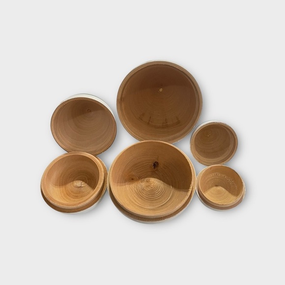 Vintage Snowman Russian Nesting Dolls (3 pieces) Wooden Largest is 3.5 Inches - Picture 6 of 9